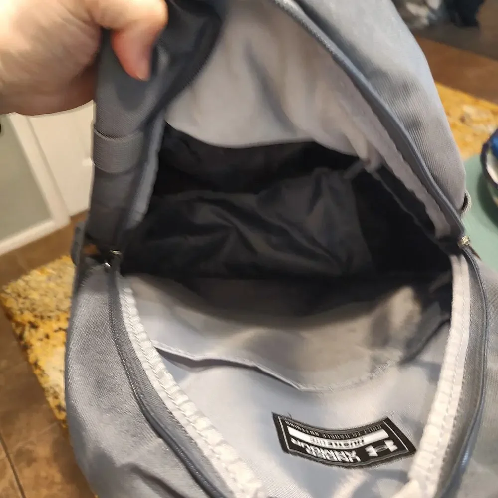 Under Armour Gray Black Hustle Lite Backpack 